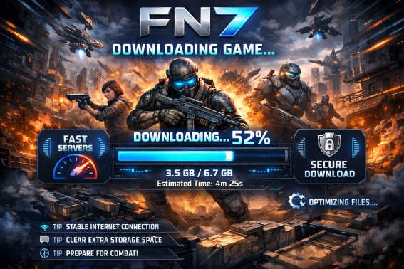 FN7 game download latest version APK installation screen on Android device